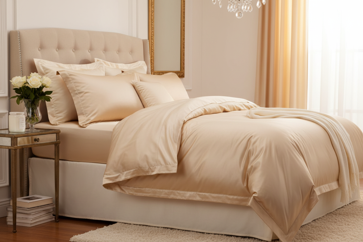 Champagne Fitted Sheet Lifestyle