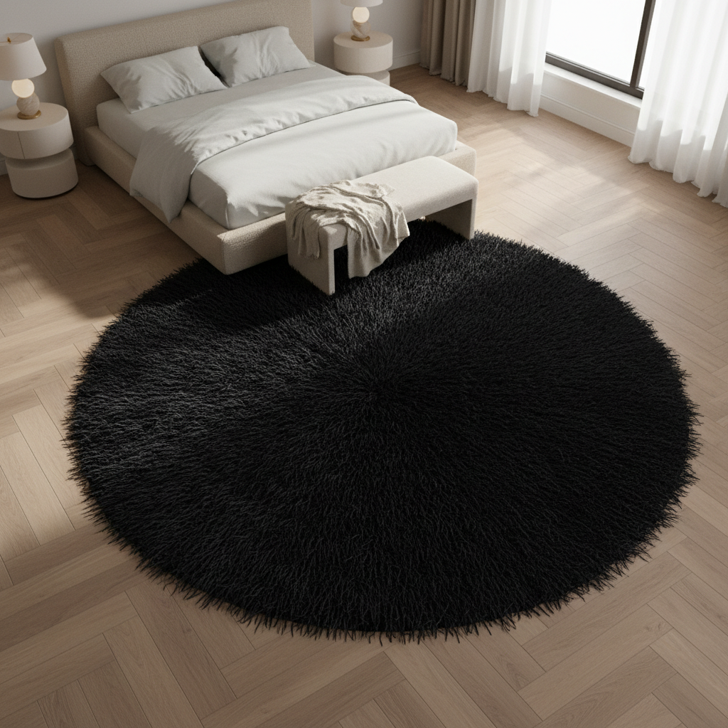 Luxury Black Shag Rug